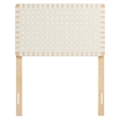 Sparta Weave Vegan Leather Twin Headboard in Natural Beige
