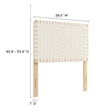 Sparta Weave Vegan Leather Twin Headboard in Natural Beige
