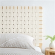 Sparta Weave Vegan Leather Twin Headboard in Natural Beige