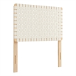 Sparta Weave Vegan Leather Twin Headboard in Natural Beige