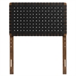 Sparta Weave Vegan Leather Twin Headboard in Walnut Black