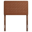 Sparta Weave Vegan Leather Twin Headboard in Walnut Brown