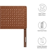 Sparta Weave Vegan Leather Twin Headboard in Walnut Brown