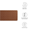 Sparta Weave Wall-Mount Vegan Leather King Headboard in Walnut Brown
