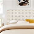 Sparta Weave Vegan Leather King Headboard in Natural Beige