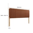Sparta Weave Vegan Leather King Headboard in Natural Brown