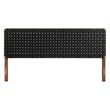 Sparta Weave Vegan Leather King Headboard in Walnut Black