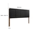 Sparta Weave Vegan Leather King Headboard in Walnut Black