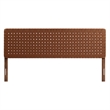 Sparta Weave Vegan Leather King Headboard in Walnut Brown