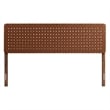 Sparta Weave Vegan Leather King Headboard in Walnut Brown