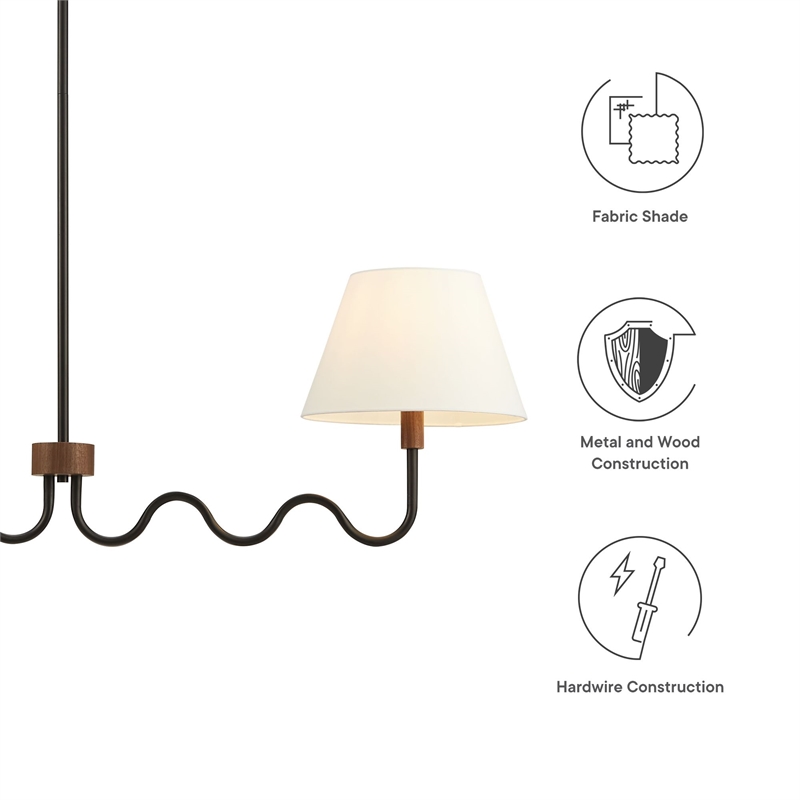 Sunlit Pendant Light in Walnut Black