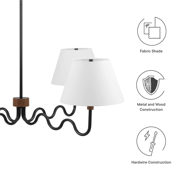 Sunlit Pendant Light in Walnut Black