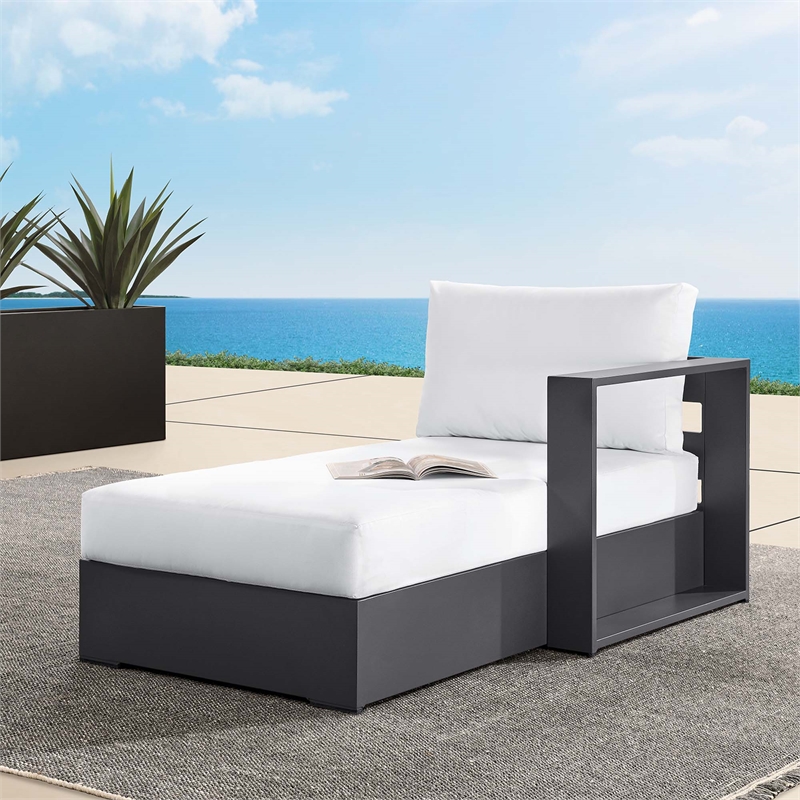Tahoe Modular Right-Facing Chaise Lounge in Gray White