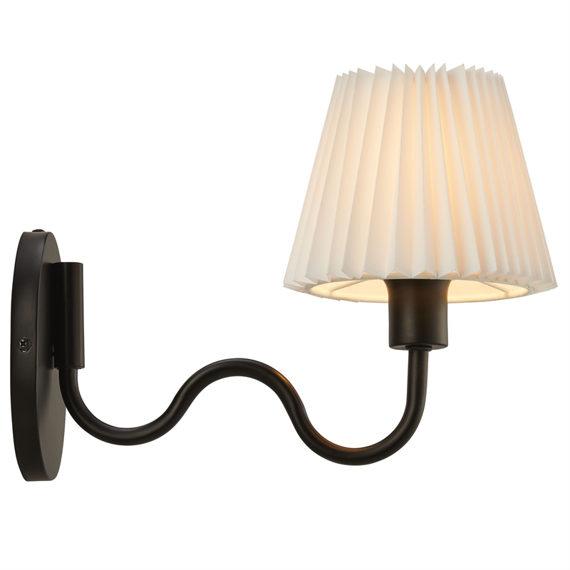 Wave Wall Sconce in Black