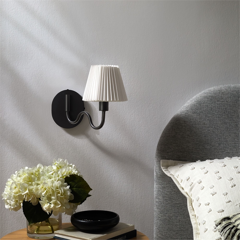 Wave Wall Sconce in Black