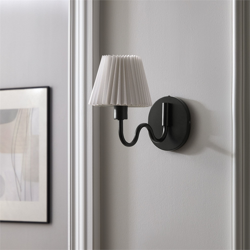 Wave Wall Sconce in Black
