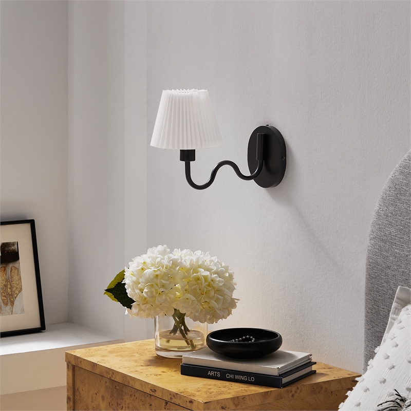 Wave Wall Sconce in Black