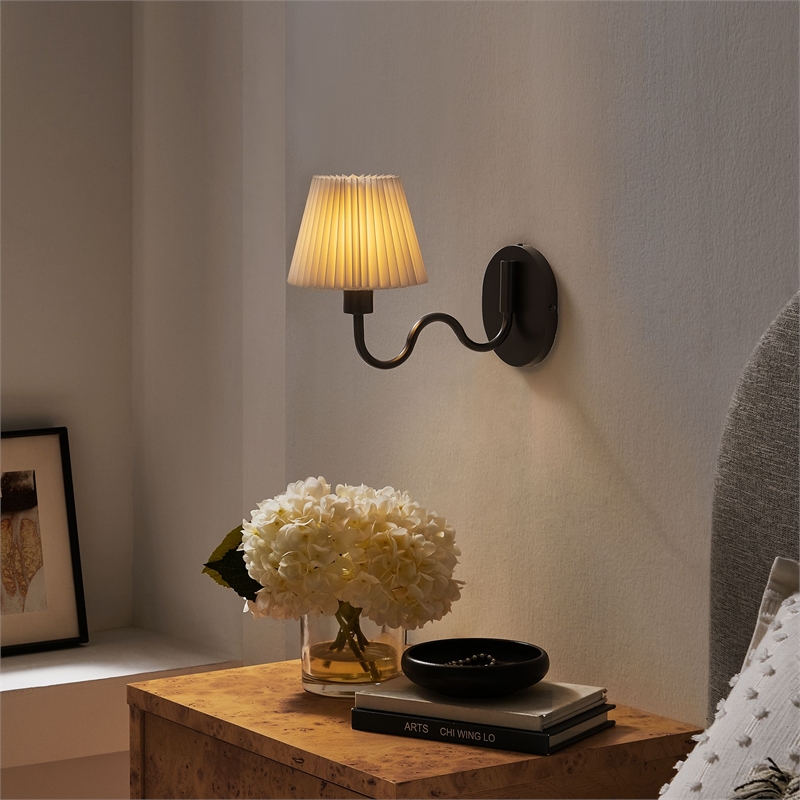 Wave Wall Sconce in Black