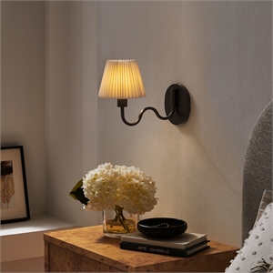wave wall sconce in black
