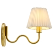 Wave Squiggle Arm Wall Sconce in Brass