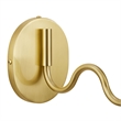 Wave Squiggle Arm Wall Sconce in Brass