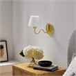 Wave Squiggle Arm Wall Sconce in Brass