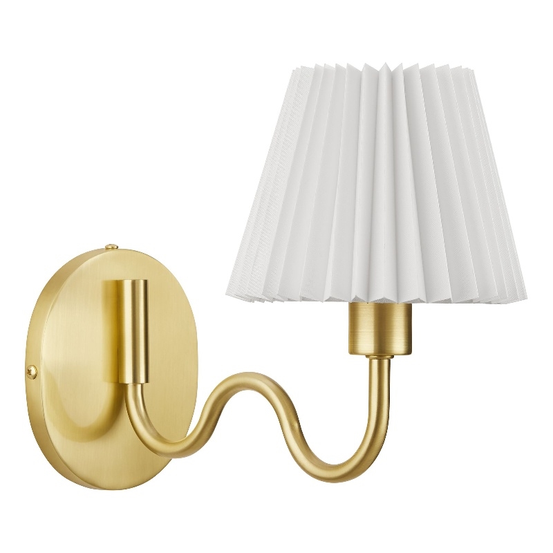 Wave Squiggle Arm Wall Sconce in Brass