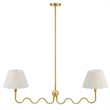 Modway Wave Pendant Light in Brass