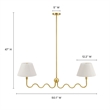 Modway Wave Pendant Light in Brass