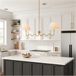 Modway Wave Pendant Light in Brass