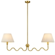 Modway Wave Pendant Light in Brass