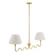 Modway Wave Pendant Light in Brass