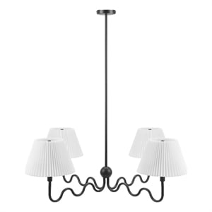 wave pendant light in black