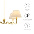 Wave Pendant Light in Brass