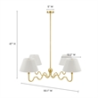 Wave Pendant Light in Brass