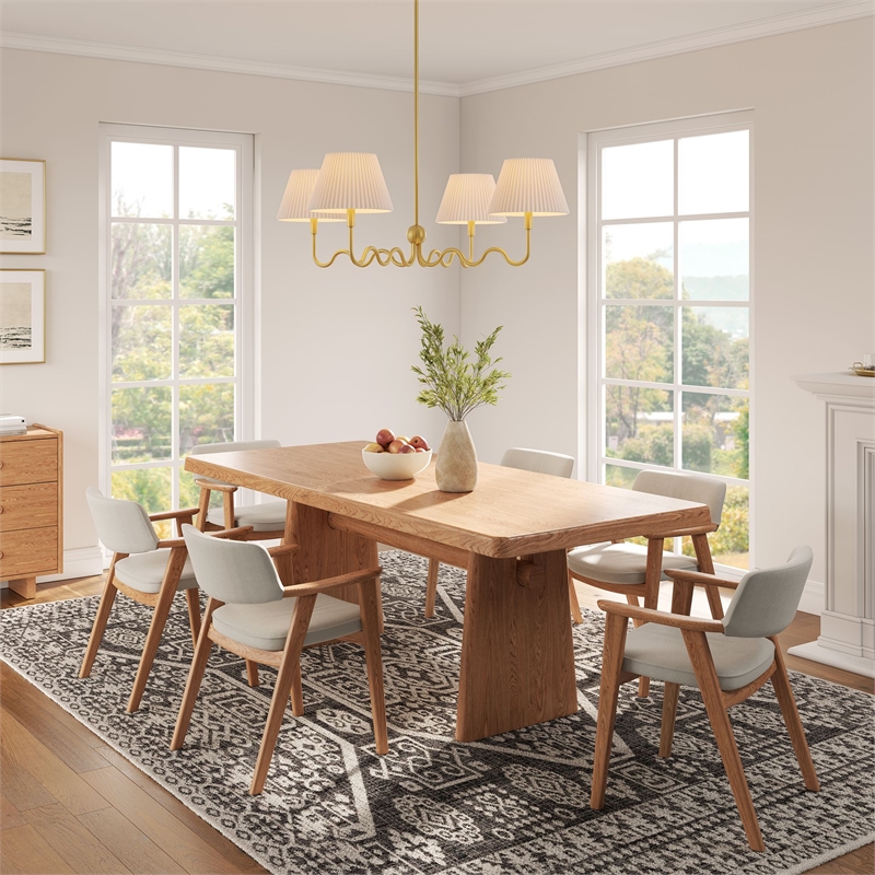 Wave Pendant Light in Brass
