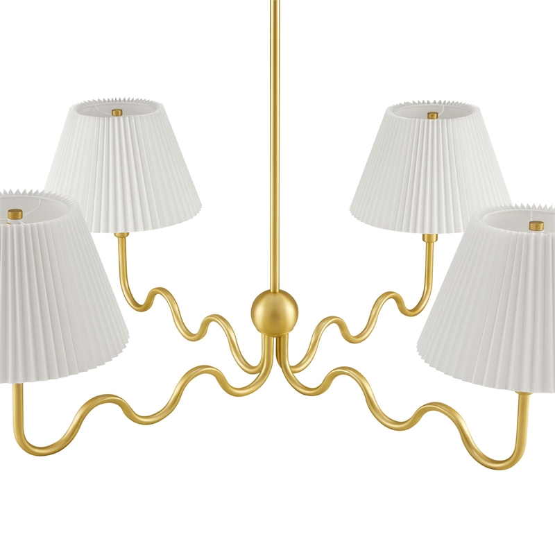 Wave Pendant Light in Brass