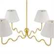 Wave Pendant Light in Brass