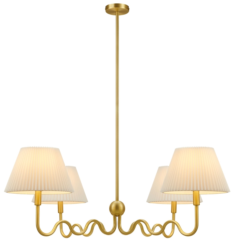Wave Pendant Light in Brass