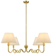 Wave Pendant Light in Brass