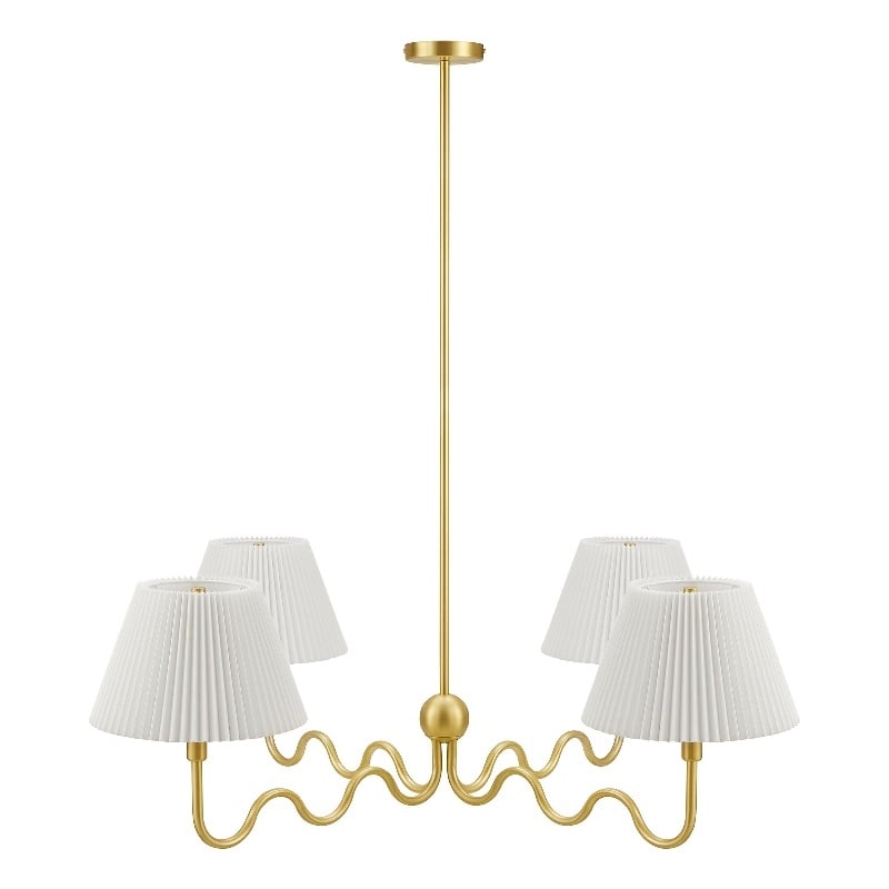 Wave Pendant Light in Brass