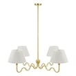 Wave Pendant Light in Brass