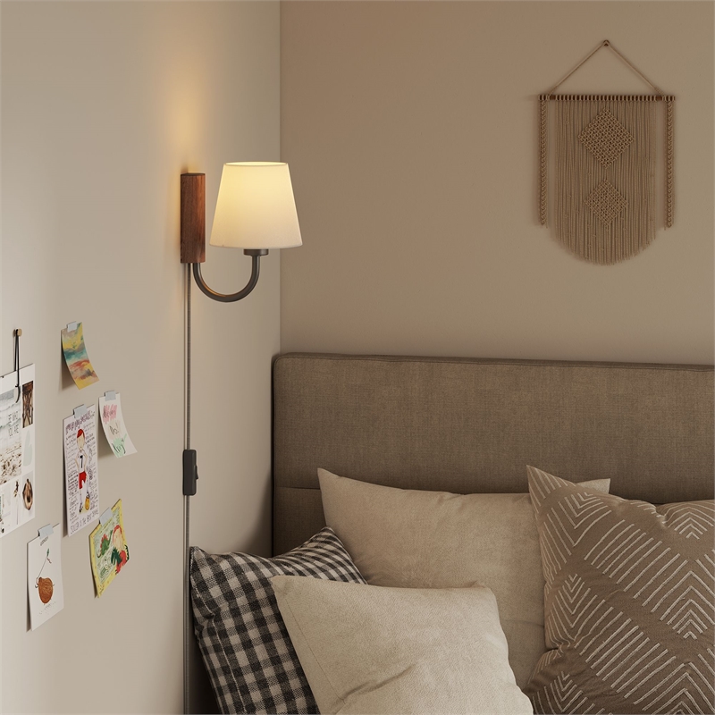 Sunlit Wall Sconce in Walnut Black