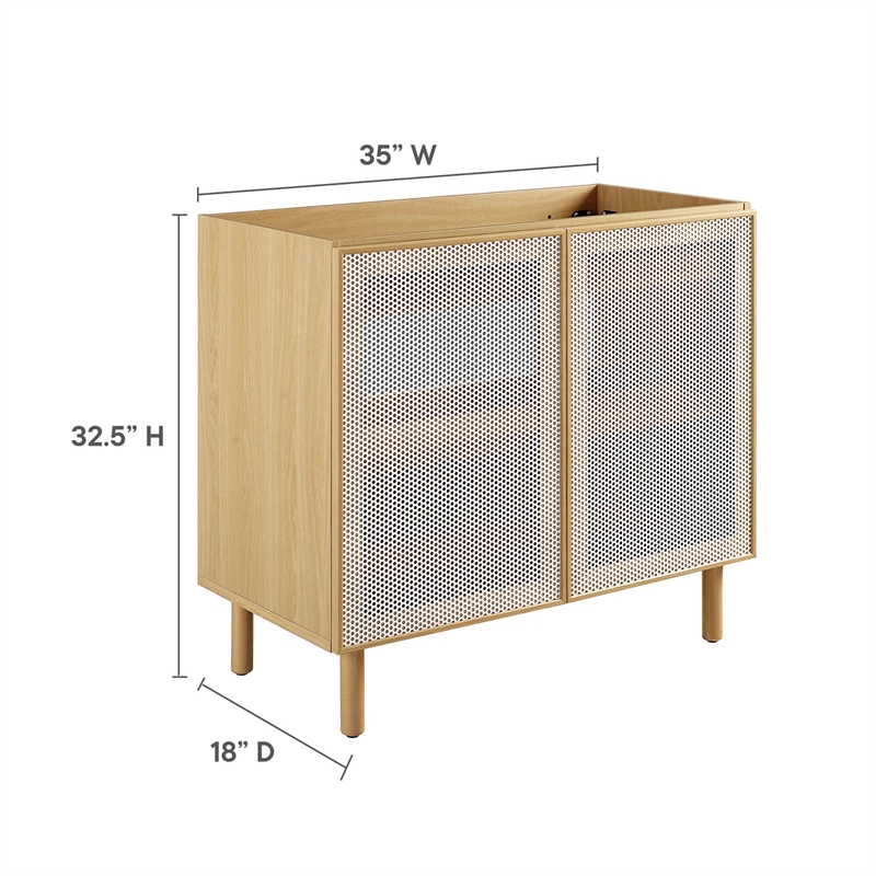 Calla Bathroom Vanity Cabinet (Sink Basin Not Included) in Oak