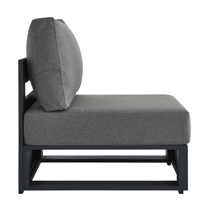 Tahoe Modular Armless Chair in Gray Charcoal