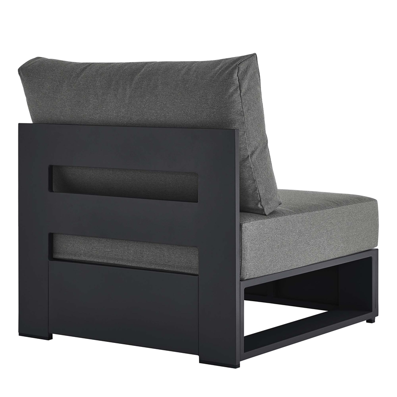 Tahoe Modular Armless Chair in Gray Charcoal