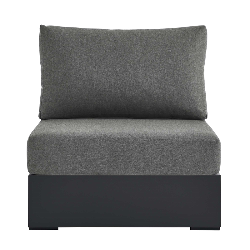 Tahoe Modular Armless Chair in Gray Charcoal