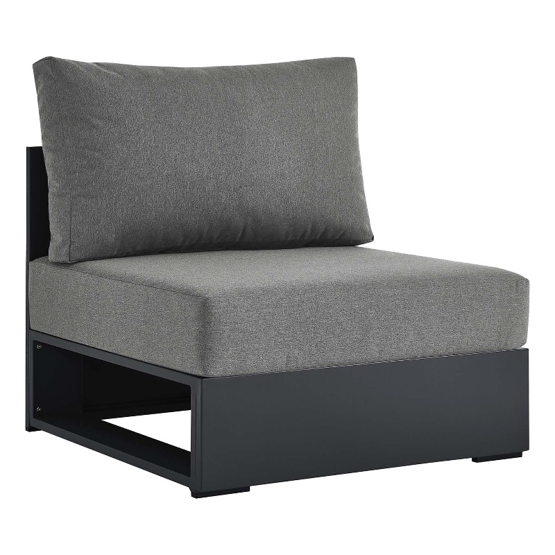 Tahoe Modular Armless Chair in Gray Charcoal