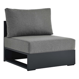 tahoe modular armless chair in gray charcoal