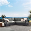 Tahoe 3-Piece Sectional Sofa Set in Gray Charcoal